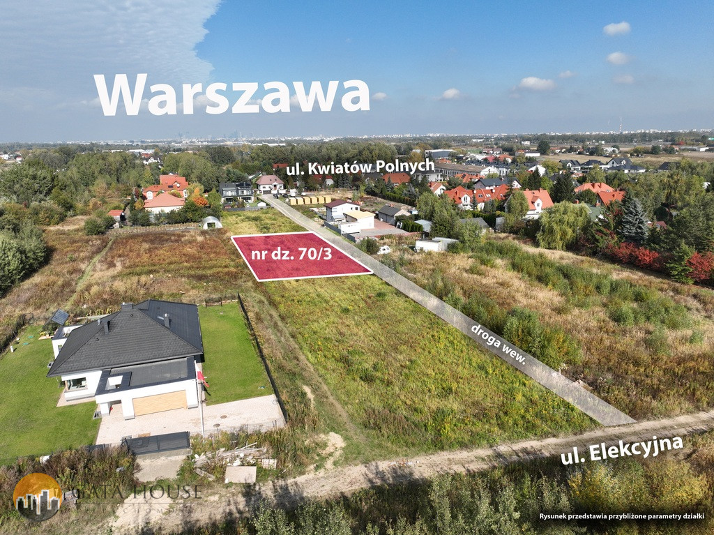 Działka Sprzedaż Dawidy Bankowe Kwiatów Polnych 19