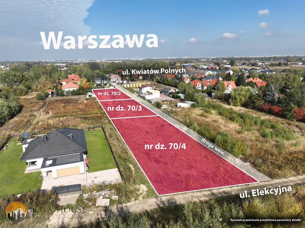 Działka Sprzedaż Dawidy Bankowe Kwiatów Polnych 3
