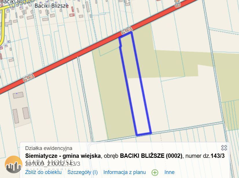Działka Sprzedaż Baciki Bliższe