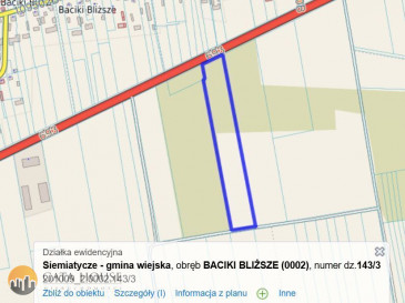 Działka Sprzedaż Baciki Bliższe