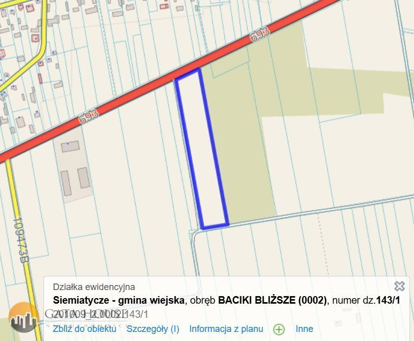 Działka Sprzedaż Baciki Bliższe