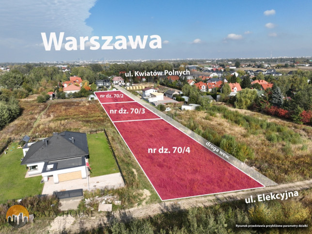 Działka Sprzedaż Dawidy Bankowe Kwiatów Polnych 1