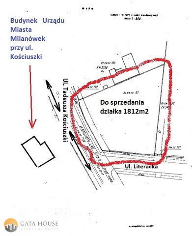 Участок Продажа Milanówek Tadeusza Kościuszki 6